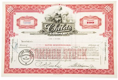 купить Акция США Childs Company 1954-1955 гг.