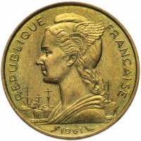 купить Реюньон (заморский регион Франции) 20 франков (francs) 1961