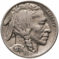 купить США 5 центов 1936 без отметки монетного двора