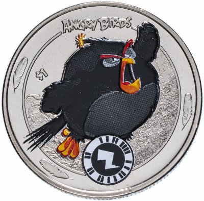 купить Сьерра-Леоне 1 доллар 2019 "Angry Birds - Бомб"