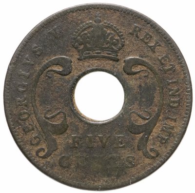 купить Британская Восточная Африка 5 центов (cents) 1924