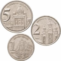 купить Югославия, набор из 3 монет 2000-2002 Здания
