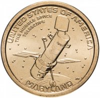 Купить США 1 доллар (dollar) 2020 P "Американские инновации - Космический телескоп "Хаббл" (Мэриленд)"
