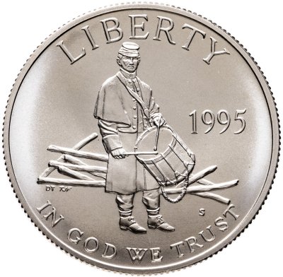 купить США 50 центов (1/2 доллара, half dollar) 1995 S Civil War (Гражданская война)