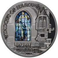 Купить Острова Кука 10 долларов 2012 Proof "Небесные витражи - Церковь Святого Франциска", в футляре, с сертификатом
