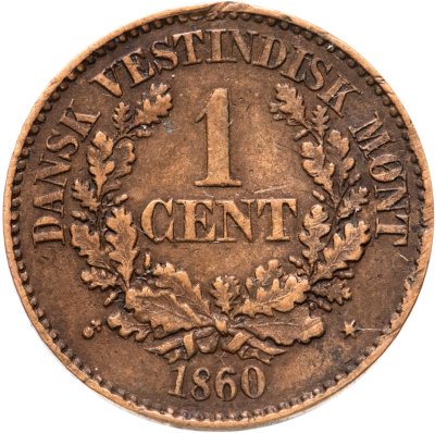 купить Датская Вест-Индия 1 цент (cent) 1860
