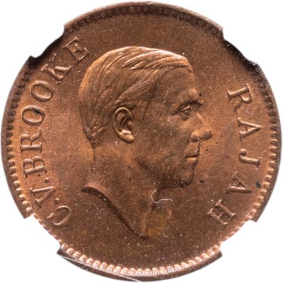 купить Саравак 1 цент (cent) 1937 в слабе ННР MS65