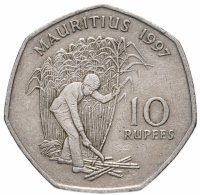 купить Маврикий 10 рупий (rupee) 1997