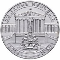 Купить Австрия 50 шиллингов (shillings) 1968 "50 лет Республике"