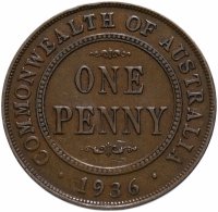 Купить Австралия 1 пенни (penny) 1936