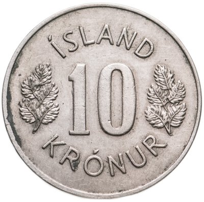 купить Исландия 10 крон (kronur) 1969