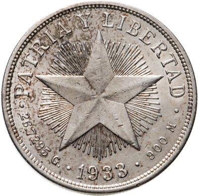 купить Куба 1 песо (peso) 1933