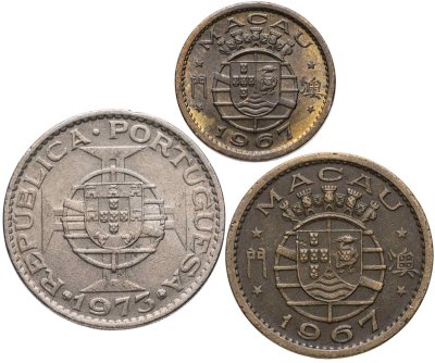 купить Макао (КНР) набор монет 1967-1973 (3 штуки)