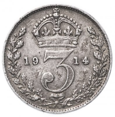 купить Великобритания 3 пенса (pence) 1914