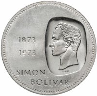 купить Венесуэла 10 боливаров (bolivares) 1973 "100 лет изображению на монетах бюста Симона Боливара"