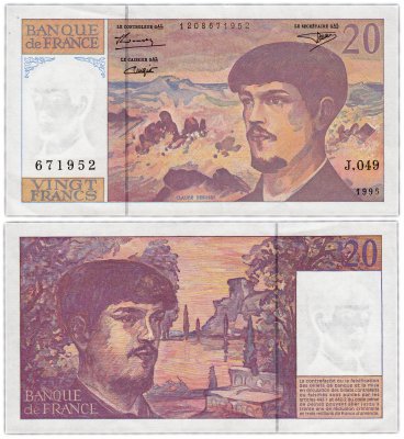 купить Франция 20 франков 1995 (Pick 151h)