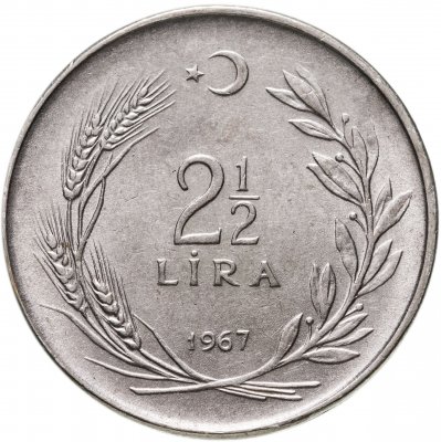 купить Турция 2 1/2 лиры (lirasi) 1967
