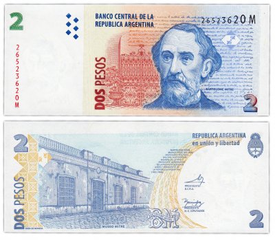 купить Аргентина 2 песо 2002 (Pick 352)