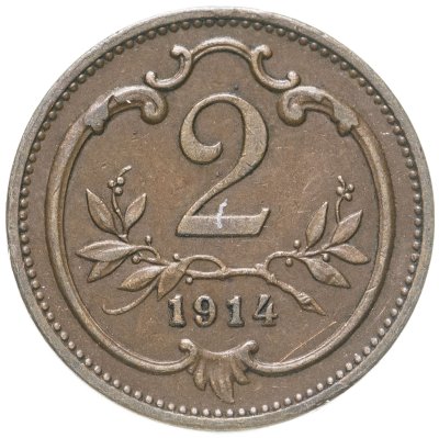 купить Австрия 2 геллера (heller) 1914