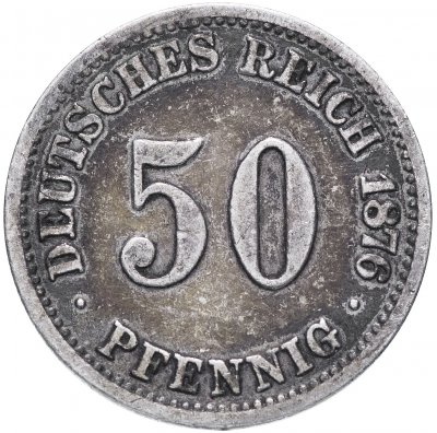 купить Германия (Германская империя) 50 пфеннигов 1876 C