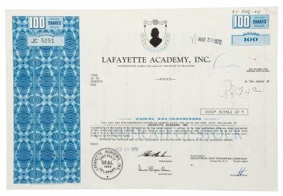 купить Акция США LAFAYETTE ACADEMY, INC., 1972 г.