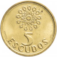 Купить Португалия 5 эскудо случайный год (1986-2001)