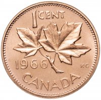 купить Канада 1 цент (cent) 1966