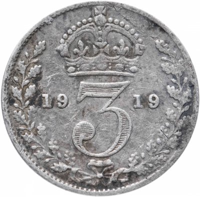 купить Великобритания 3 пенса (pence) 1919