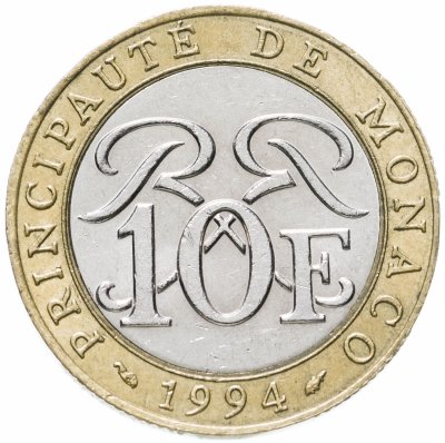 купить Монако 10 франков (francs) 1994