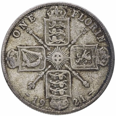 купить Великобритания 2 шиллинга (флорин, shillings) 1921