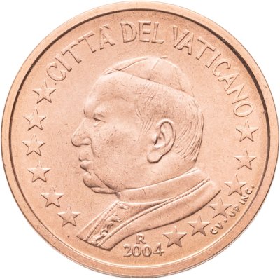 купить Ватикан 2 цента (cents) 2004 "Портрет Папы Иоана Павла II"