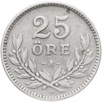 купить Швеция 25 эре 1917