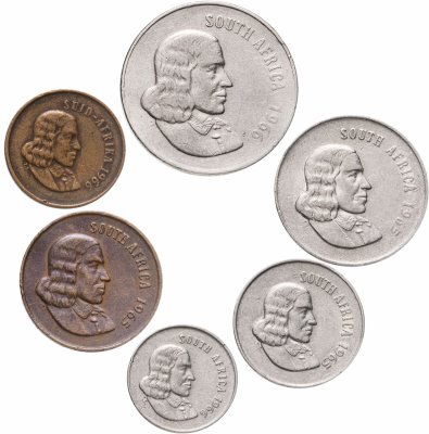 купить ЮАР, набор монет 1965-1966 профиль Яна Ван Рибека