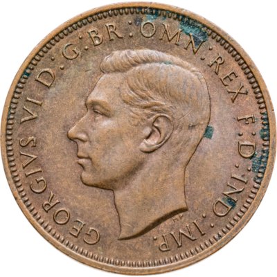 купить Великобритания 1/2 пенни (penny) 1945