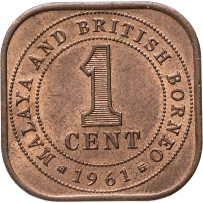 купить Малайя и Британское Борнео 1 цент (cent) 1961