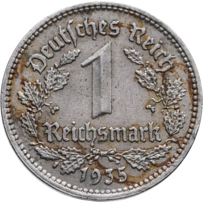 купить Германия, Третий рейх 1 рейхсмарка (reichsmark) 1935 A