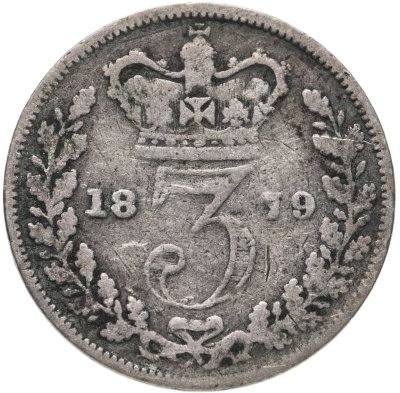 купить Великобритания 3 пенса (pence) 1879