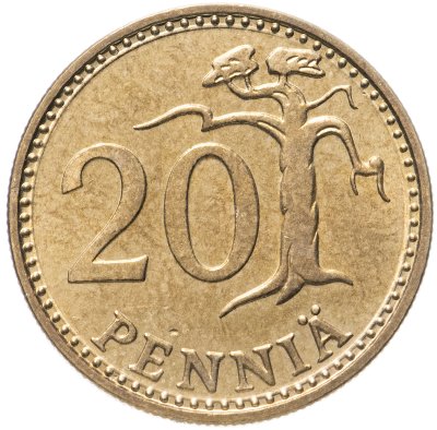 купить Финляндия 20 пенни (pennia) 1989