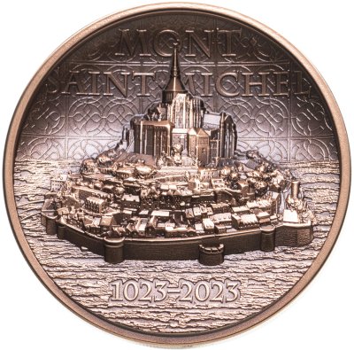 купить острова Кука 1 доллар 2023 "Мон-Сен-Мишель" в капсуле с сертификатом