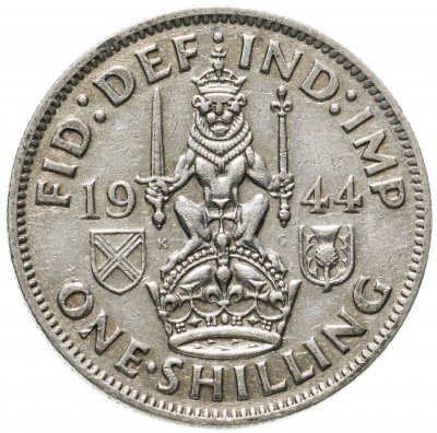 купить Великобритания 1 шиллинг (shilling) 1944 Шотландский шиллинг - лев, сидящий на короне
