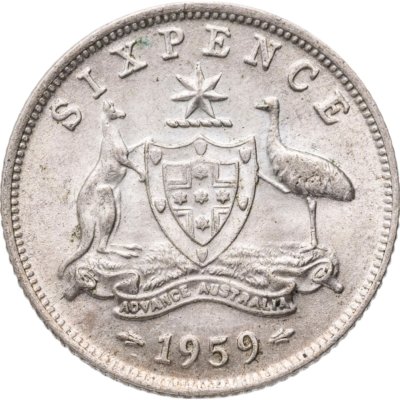 купить Австралия 6 пенсов (pence) 1959