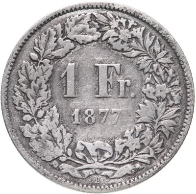 купить Швейцария 1 франк (franc) 1877