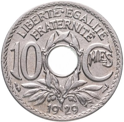 купить Франция 10 сантимов 1929
