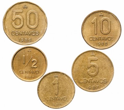 купить Аргентина, набор из 5 монет 1985-1988