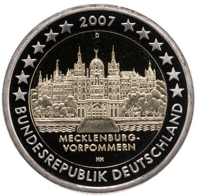купить Германия 2 евро 2007 D "Федеральные земли Германии: Мекленбург - Передняя Померания"