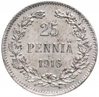 Купить 25 пенни (pennia) 1916 S