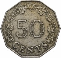 купить Мальта 50 центов (cents) 1972