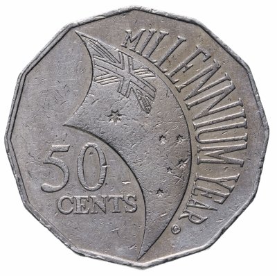 купить Австралия 50 центов (cents) 2000 Смена тысячелетия - 2000 год