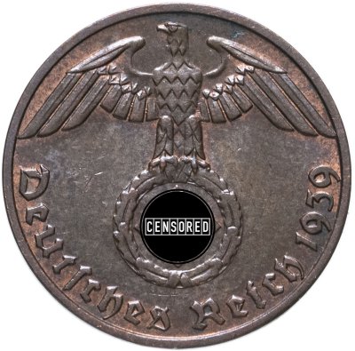 купить Германия, Третий Рейх 1 рейхспфенниг 1939 B