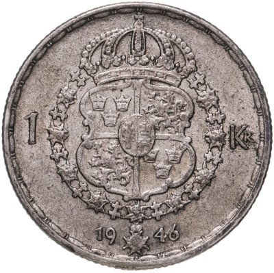 купить Швеция 1 крона (crown) 1946